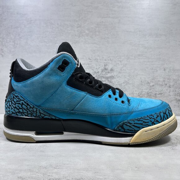 Nike Air Jordan 3 Retro Basketball Shoes - Men's Size 10.5 - Powder Blue - 13606 - Picture 2 of 12